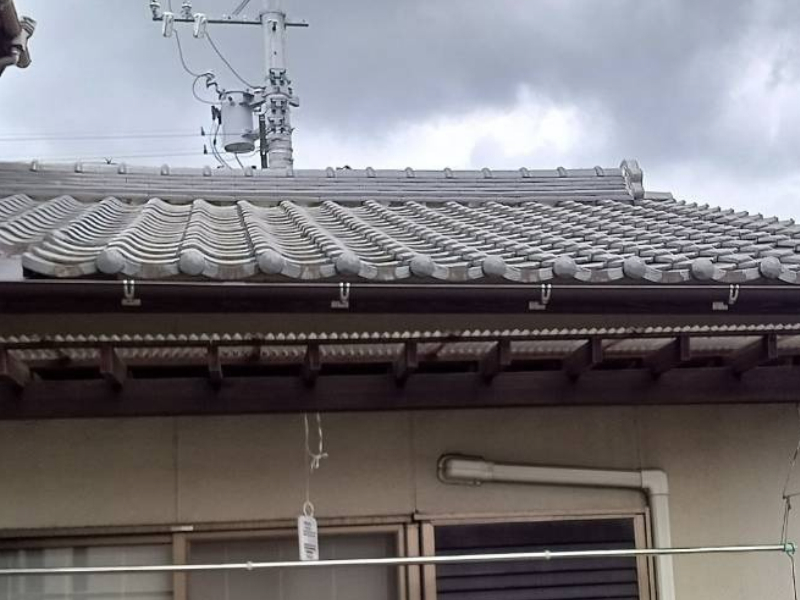 岐阜県多治見市の一戸建ての雨樋工事（取替）の施工後（1枚目）｜有限会社鈴木瓦店の施工事例