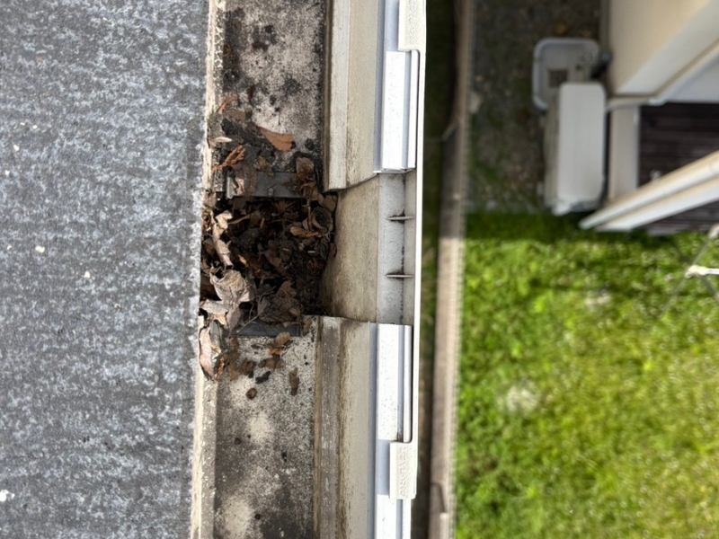 兵庫県川西市の一戸建ての雨樋工事（取替）の施工前｜株式会社原瓦商店の施工事例
