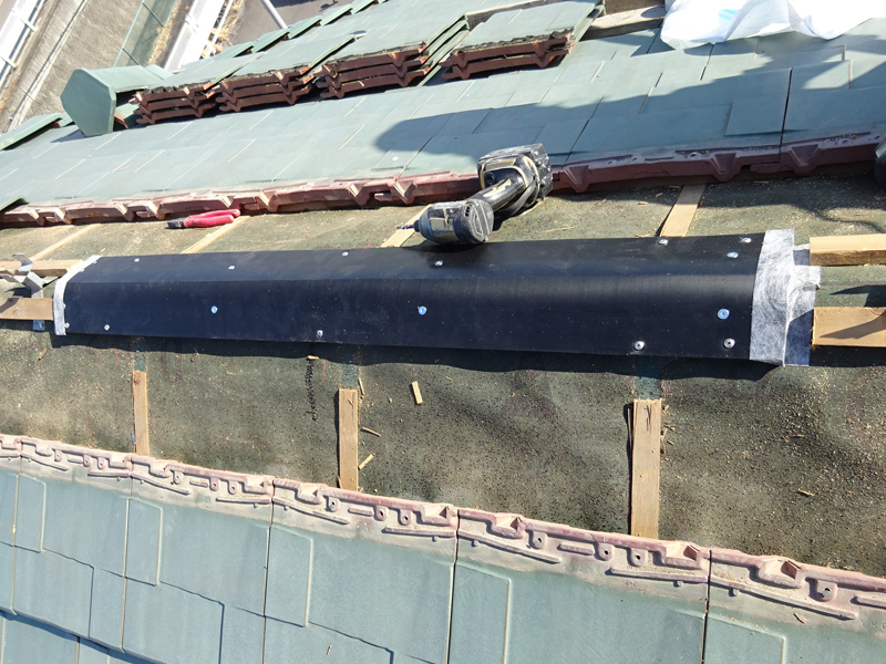 瓦用棟換気（アンダーコンポ換気棟）の設置